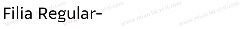 Filia Regular字体转换